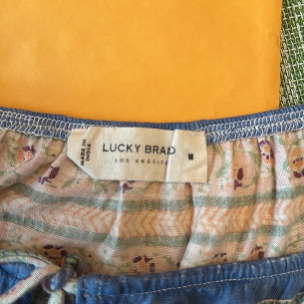 Lucky Brand Top, short sleeves, loose fitting layers. Medium,Cotton/Modal NWT - Picture 8 of 13